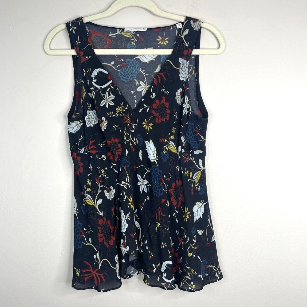 A.L.C. Silk Floral Top Women 2 Purcell Flowy Quiet Luxury Sleeveless Tank Dainty